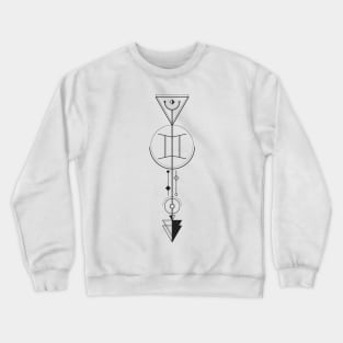 Gemini Arrow - Geometric Astrology Crewneck Sweatshirt